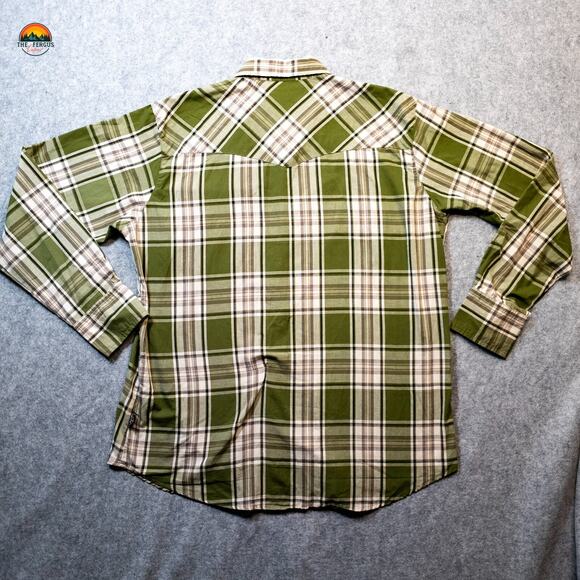 Canyon Guide Outfitters Button-Up Shirt Green Long Sleeve Collared Women's XL - Picture 2 of 10